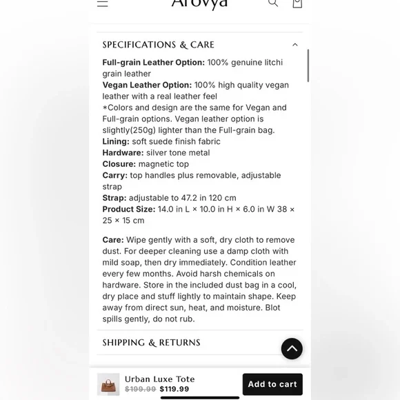 Urban Luxe Vegan Tote - Picture 8 of 8